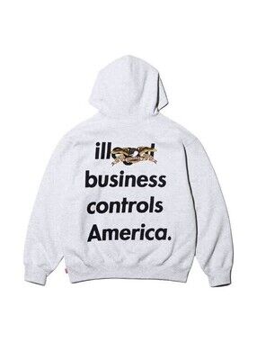 New Supreme Antihero Illegal Business Hoodie FW25 Gray Men M